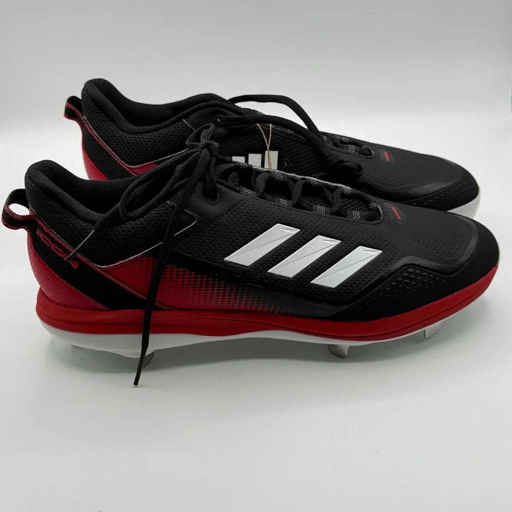 Adidas Icon 7 Baseball Cleats Mens 14 Black Red White S23858 Metal Spikes
